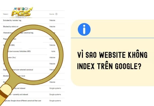 Website không index là gì?