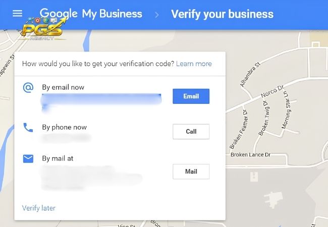 Quy Trình Xác Minh Google Map Cho Doanh Nghiệp - Chọn Phương Thức Xác Minh 